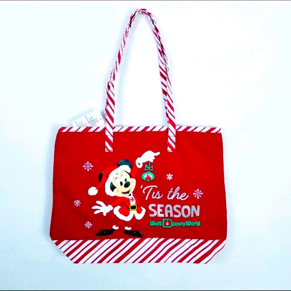 Disney Parks Mickey Christmas Holiday Tote
